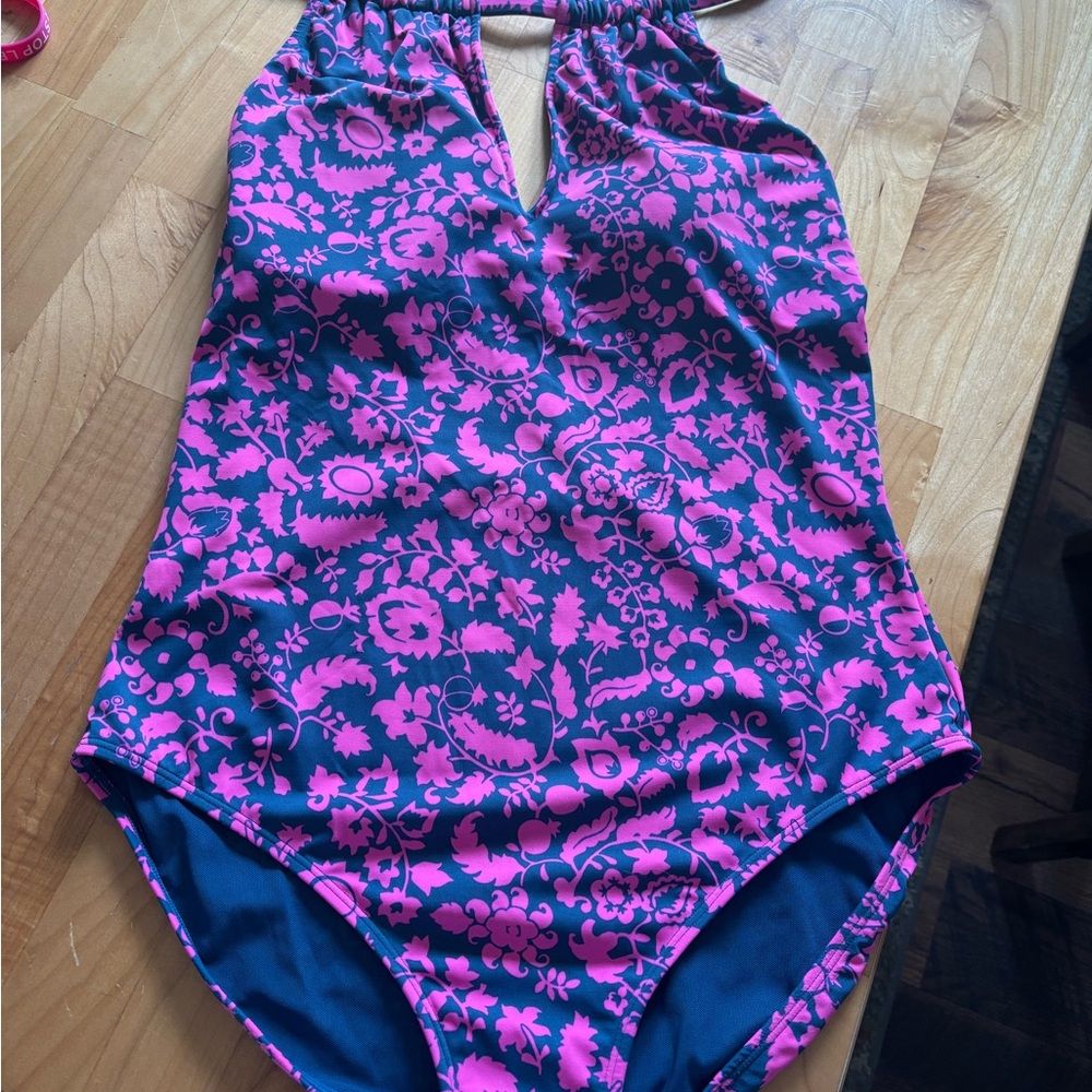 Boden Pink and Blue One Piece Swimsuit Women’s 14